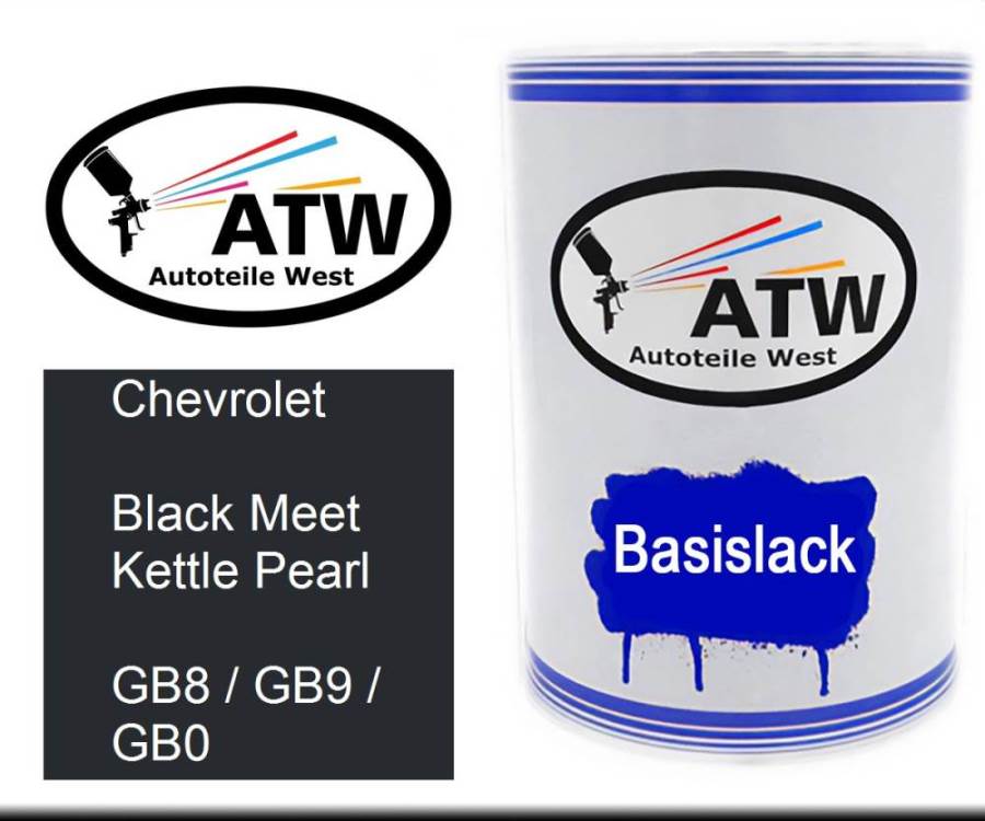 Chevrolet, Black Meet Kettle Pearl, GB8 / GB9 / GB0: 500ml Lackdose, von ATW Autoteile West.